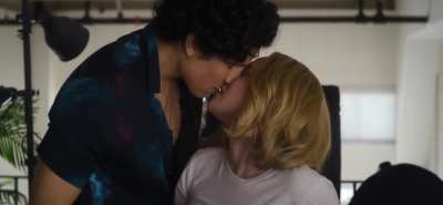 Lili kissing in:  Look both ways 