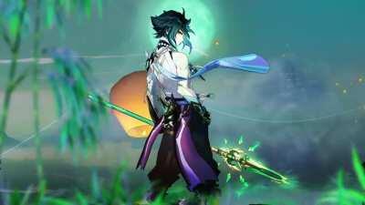 I made Xiao animation in 24 hours, Phone & PC Wallpaper in comment :3