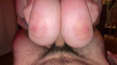 Titfuck for her huge titties