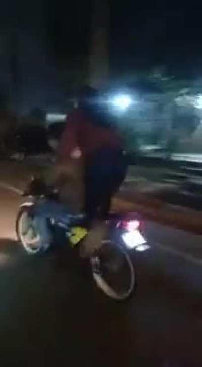WCGW in doing just another stunt on a bike