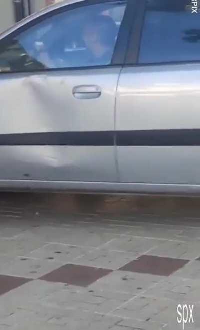 Karen rams his car into a bank branch after an ATM didn’t work… guess he couldn’t find a manager! 🤭