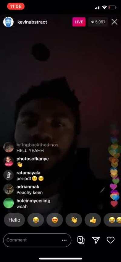 Kevin just went live on Instagram to share this new snippet with us.