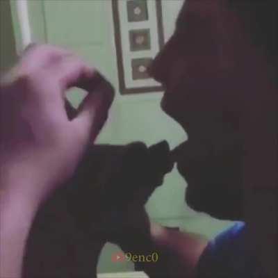 Man kisses a turtle :D