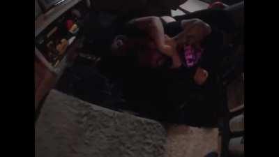 Girl taps out a guy for talking shit