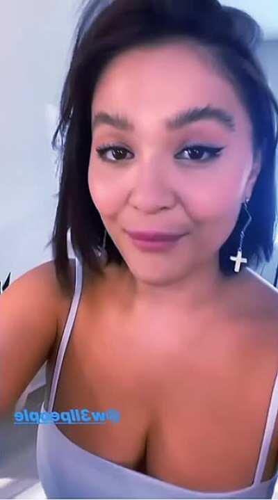 With that cleavage, she could talk forever