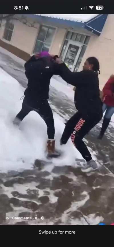 Mayhem in front of a police station