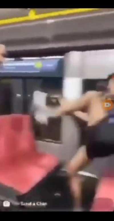 2 skinny cunts gets beaten the shit out of because of talking trash about the person in red shorts