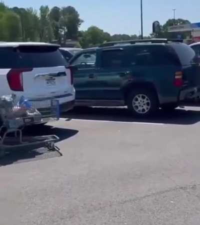 The best part is the little sidekick the cop gave the car, yeah that'll stop 'em