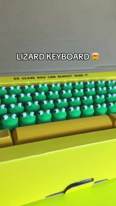 New keyboard for sally. LIZARD in the chat if you like lizard