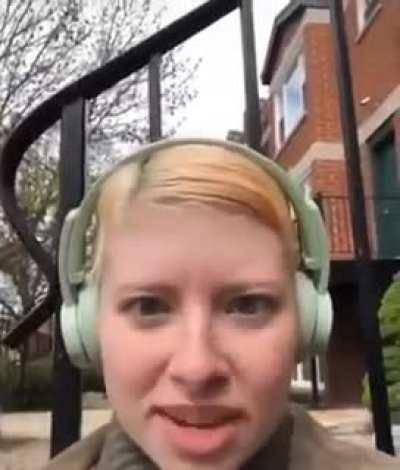 Just wondering what it would be like walking past her as she seems to have a mental breakdown