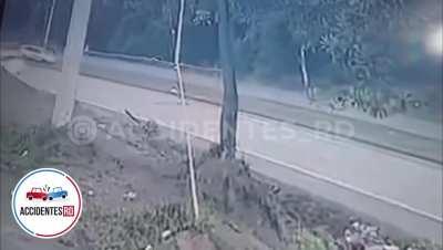 Car goes flying then hits van moving in opposite direction