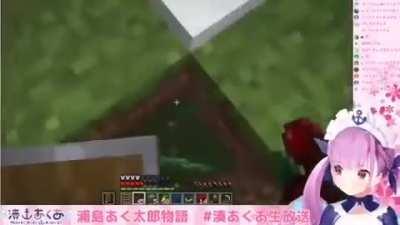 Minato Aqua pulling a prank