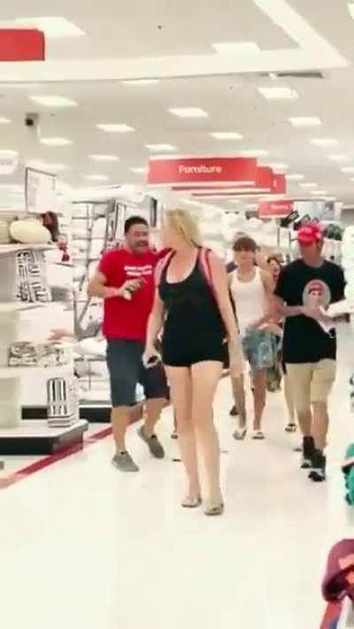Anti mask protesters invade a Target in Florida.... You can tell this is their peak. this is the most exciting moment of their life..