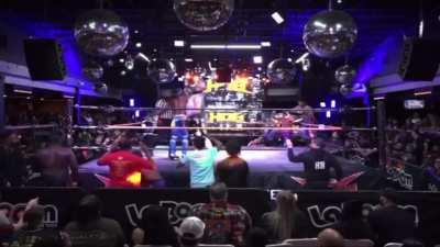 Tay Roc and DNA take part in a wrestling match. Battle rap is dead.