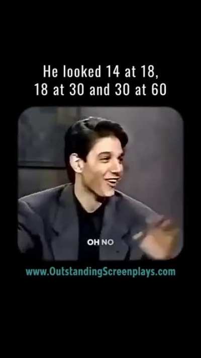 Ralph Macchio is a vampire. That's the only explanation.