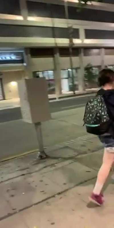 Drunk thot gives public head