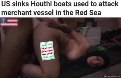 Weak ass Houthis will be DESTROYED for disrupting International maritime trade 😎🇺🇸