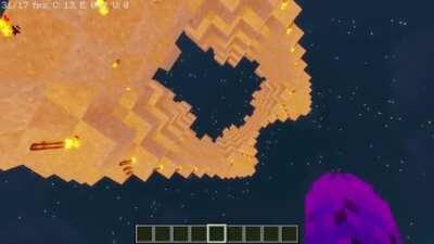 I made a sand castle...