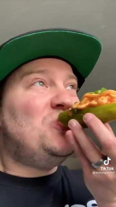 SpaghettiO’s Pickle Boats 🍝