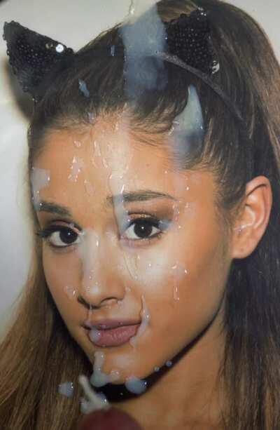Shot a thick load all over Ariana's face