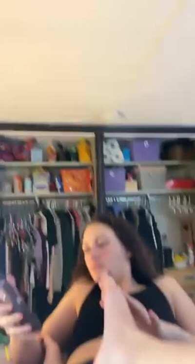 Caught bestie on her phone with her feet in my face 🥺