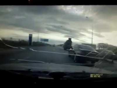 Driver goes on rampage and dies in head on crash.