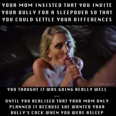 Your mom insisted on inviting your bully for a sleepover...
