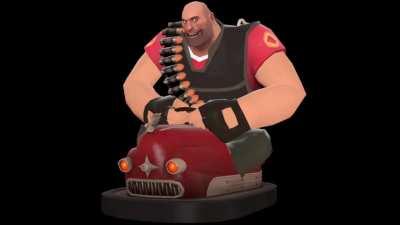 Heavy gets distracted by his singing and crashes his car