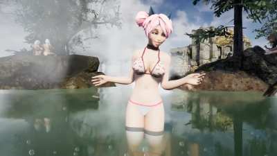 Miko Having Water Fun!