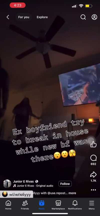 Ex-boyfriend tried to break in and learned a lesson