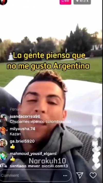 now you know who's Cristiano Ronaldo going to support ✓ ;)