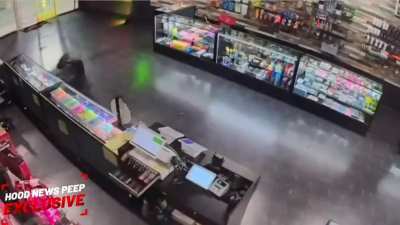 [NSFW] Man tries to rob a store, gets shot by store owner