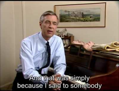 Mr. Rogers talks about not eating animals, 1987