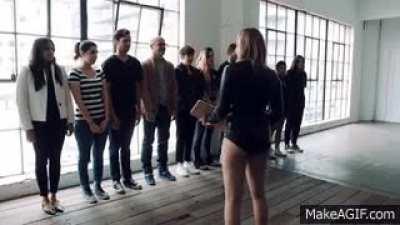 Chloe Grace Moretz with a paddle and showing off her butt