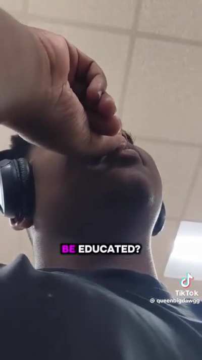 He couldn't believe what his teacher was saying.