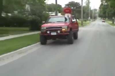 “Hey look! No hands!”