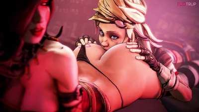 Tina enjoying the taste of Mad Moxxi (Fugtrup) [Borderlands 3]