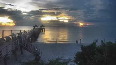 Crazy colors at sunset [Naples Pier, FL]