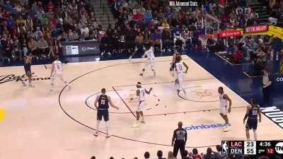 [Highlight] Jokic with a casual no-look dime to Bones for the corner 3