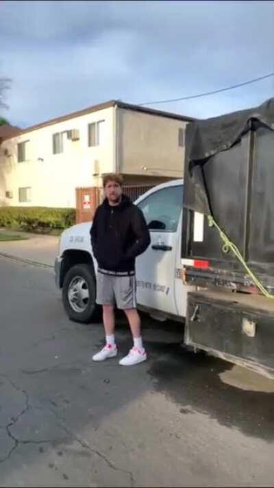 He's on his way to town