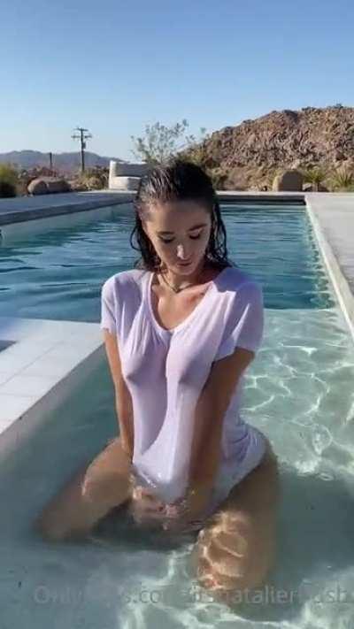 In the pool