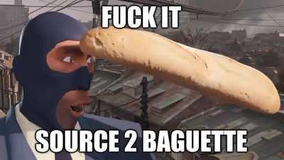 Funny baguette man