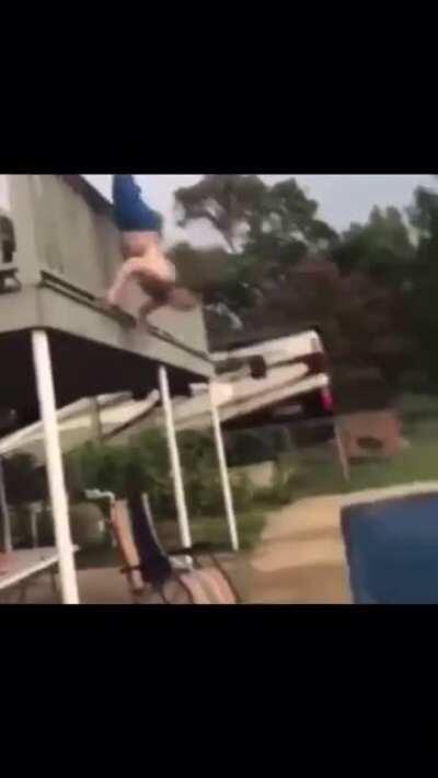 HMFT after i try to jump from deck into pool