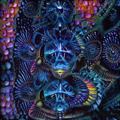 Further experiments training a neural network on visionary artwork in order to generate psychedelic visuals.