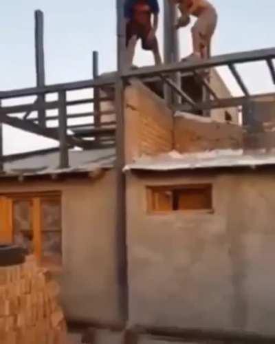 WCGW if I try attempt to catch a bag of concrete mix tossed from a floor above me.