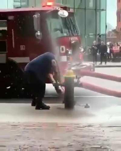 To use a fire hydrant