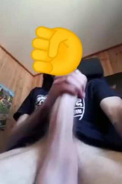 Balls bouncing as I stroke.