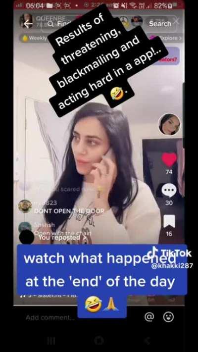 TikToker threatens to release spicy videos of another TikToker on her live ends in her getting arrested