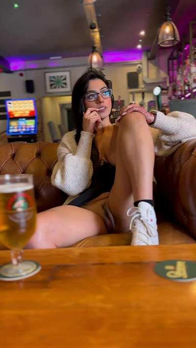 I was in a pub with no panties on, I couldn’t help myself