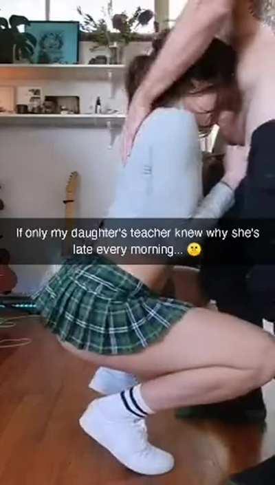 She's going to be late for school again 🙄